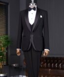Classic Black Tuxedo with Satin Shawl Lapel – Berlinaf Premium Men’s Formal Suit