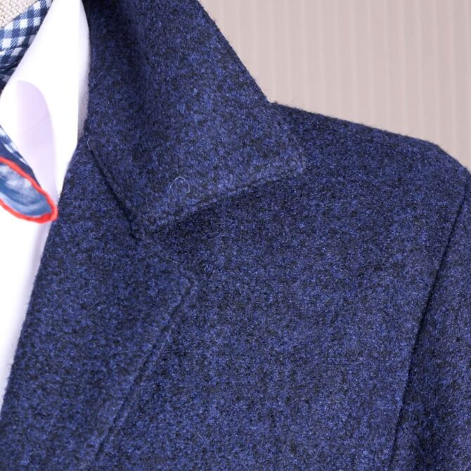 Men’s Soft Navy Wool Blazer with Patch Pockets – Tailored Smart Casual Jacket for Every Season | Berlinaf