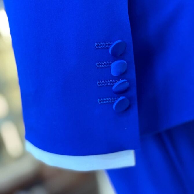 Royal Blue Tuxedo with Shawl Lapel & Bow Tie – Statement Formalwear for Men | Berlinaf