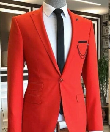 Bold Red Men’s Suit – Modern Slim Fit Formalwear | Berlinaf Germany