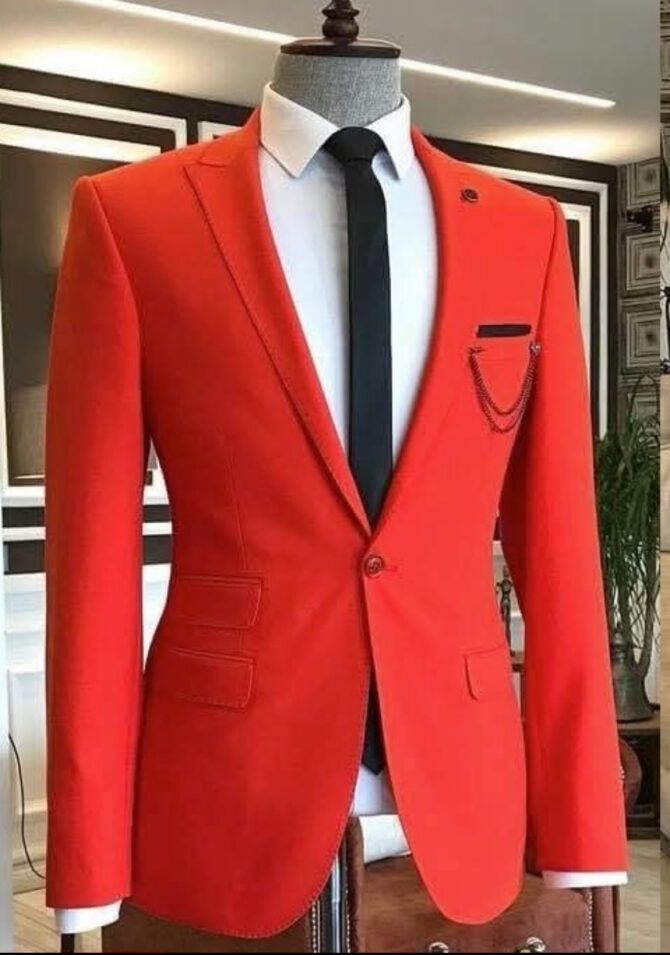 Bold Red Men’s Suit – Modern Slim Fit Formalwear | Berlinaf Germany