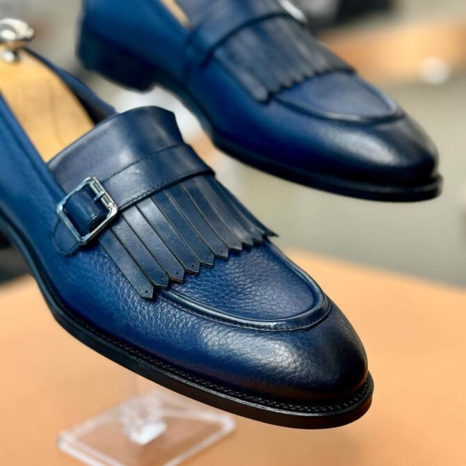 Men’s Brown Leather Kiltie Loafers with Buckle – Timeless Slip-On Dress Shoes for Formal & Smart-Casual Looks | berlinaf.com